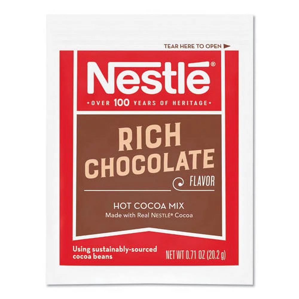 Hot Cocoa Mix, Rich Chocolate, .71oz, 50/box, Bundle of 2 Boxes C61188