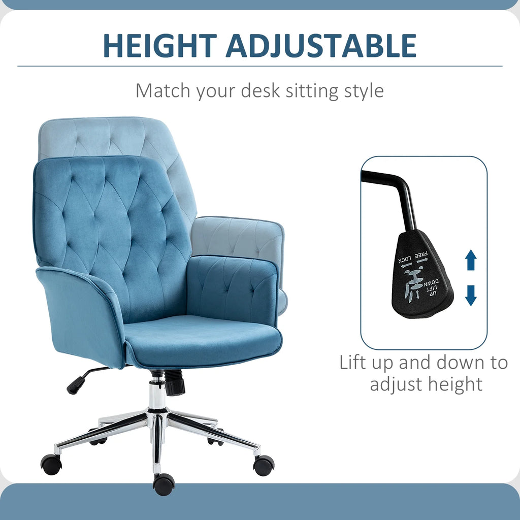 Blue Adjustable Swivel Task Chair V4243