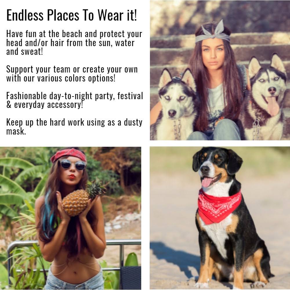 Pack of 96 Cotton Double Sided Bandanas A619368