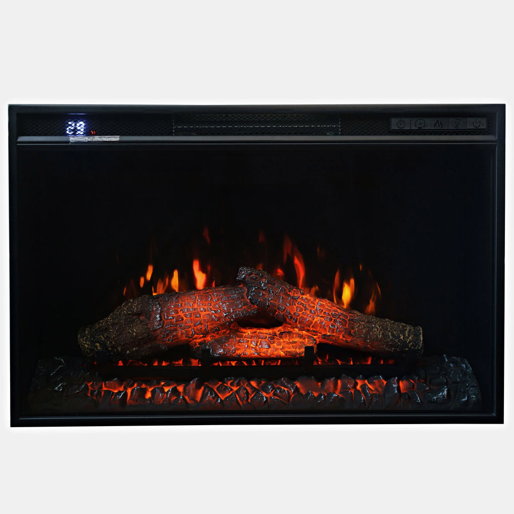 Solid Pine 64" TV Stand Console with Electric Fireplace L99174