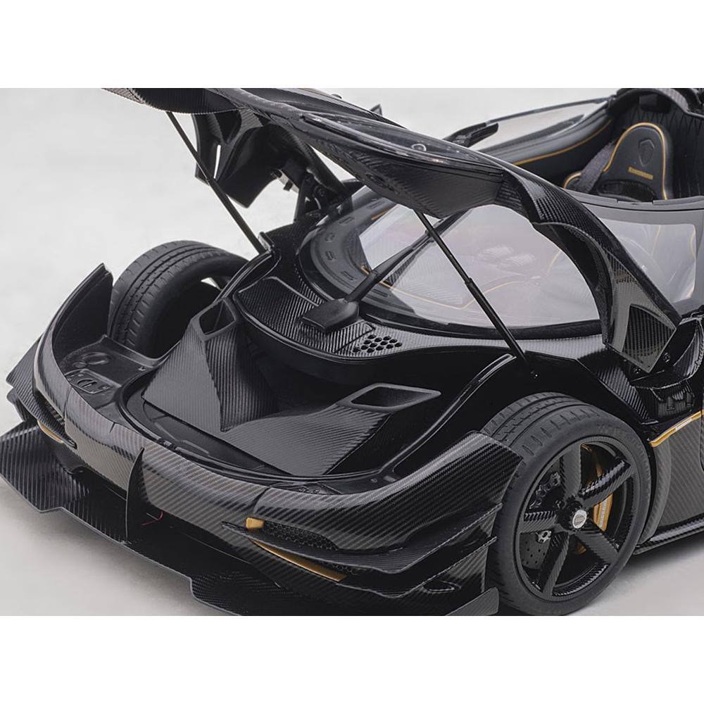 Clear Carbon Fiber with Gold Stripes 1/18 Model Car R681