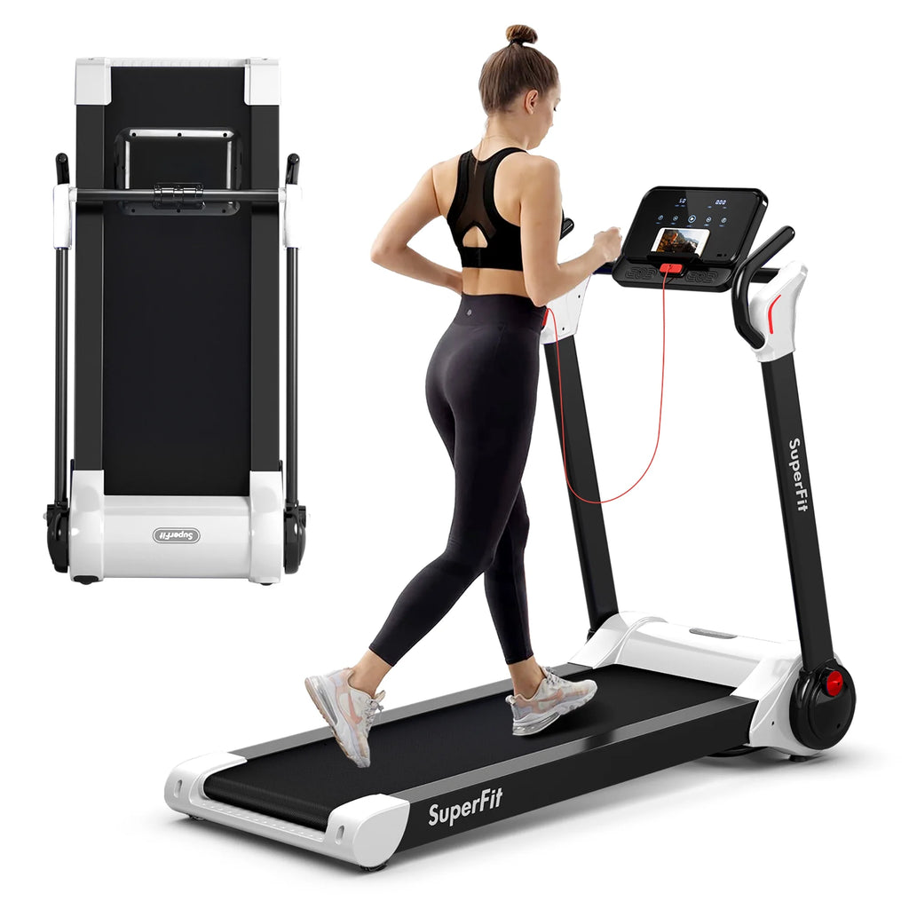 Folding 2.25HP Electric Treadmill Black J4600
