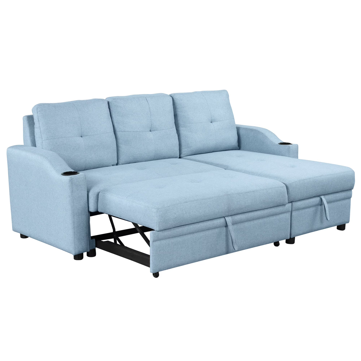 Blue Padded Pull Out Sofa Bed I888599