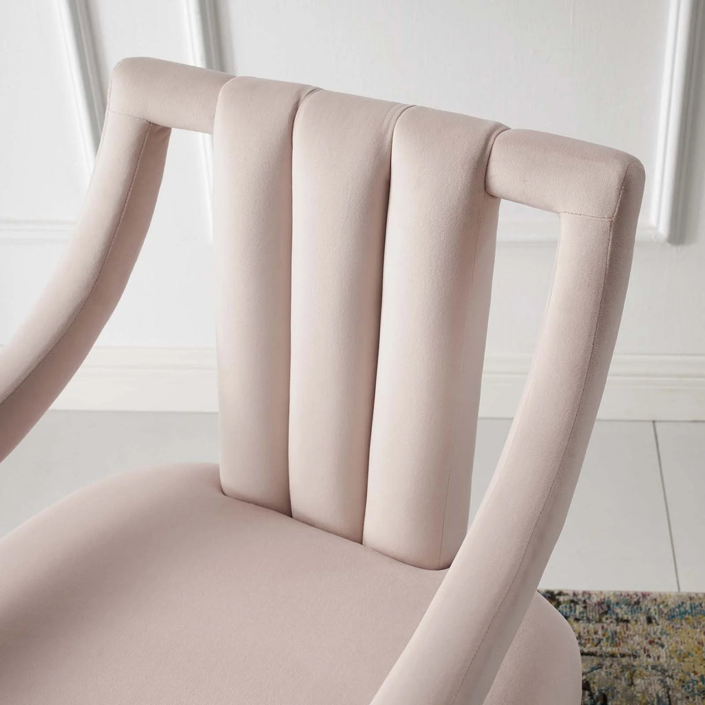 Pink Velvet Accent Side Chair O73903