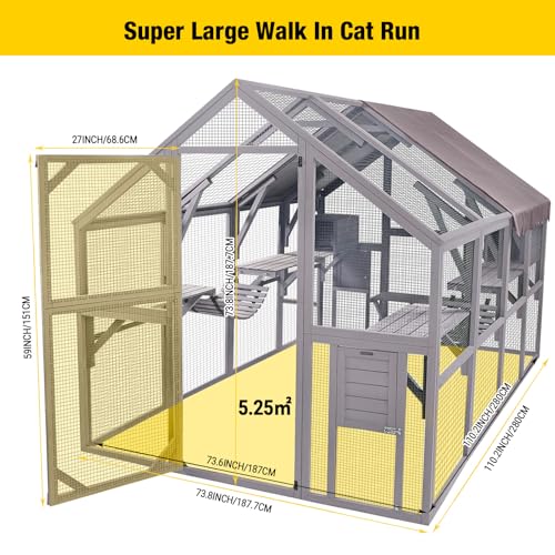 Outdoor Cat Enclosure with Bridges K7224