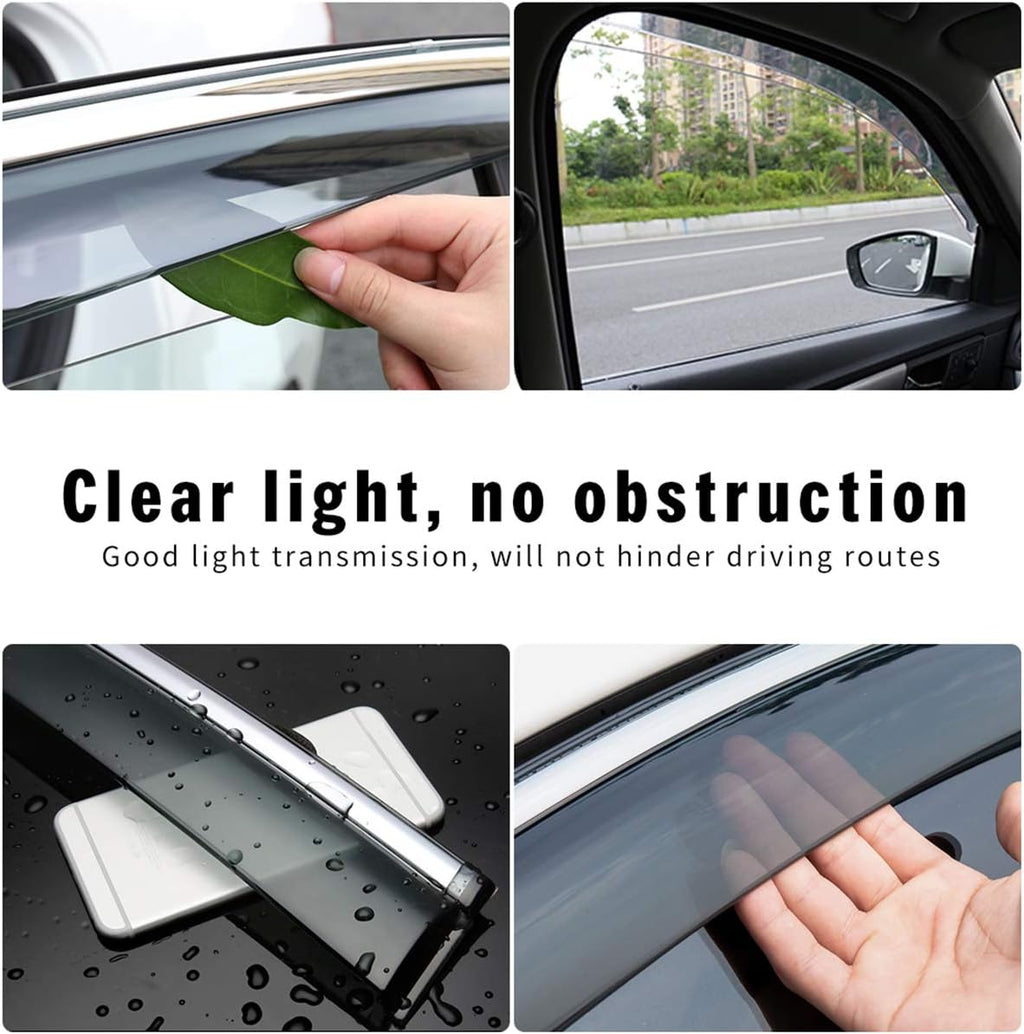 Smoke Tape-On Side Window Deflectors D418