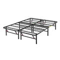 Black Twin Size Metal Platform Bed Frame with Storage I1758