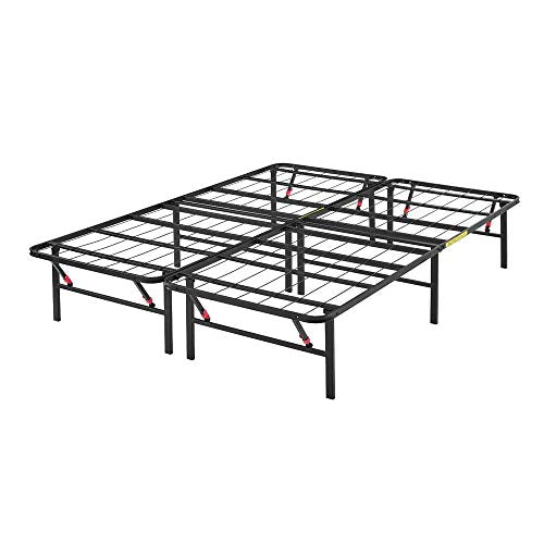 Black Twin Size Metal Platform Bed Frame with Storage I1758