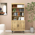 72" Walnut Kitchen Pantry Cabinet with Doors and Adjustable Shelves Z2116