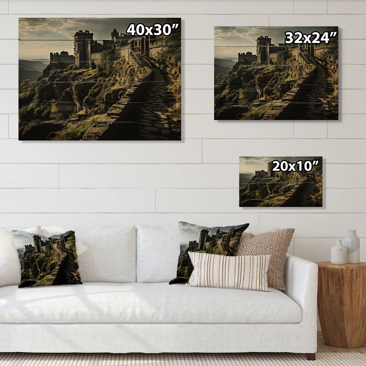 Natural Pine Wood Architecture Print S5513