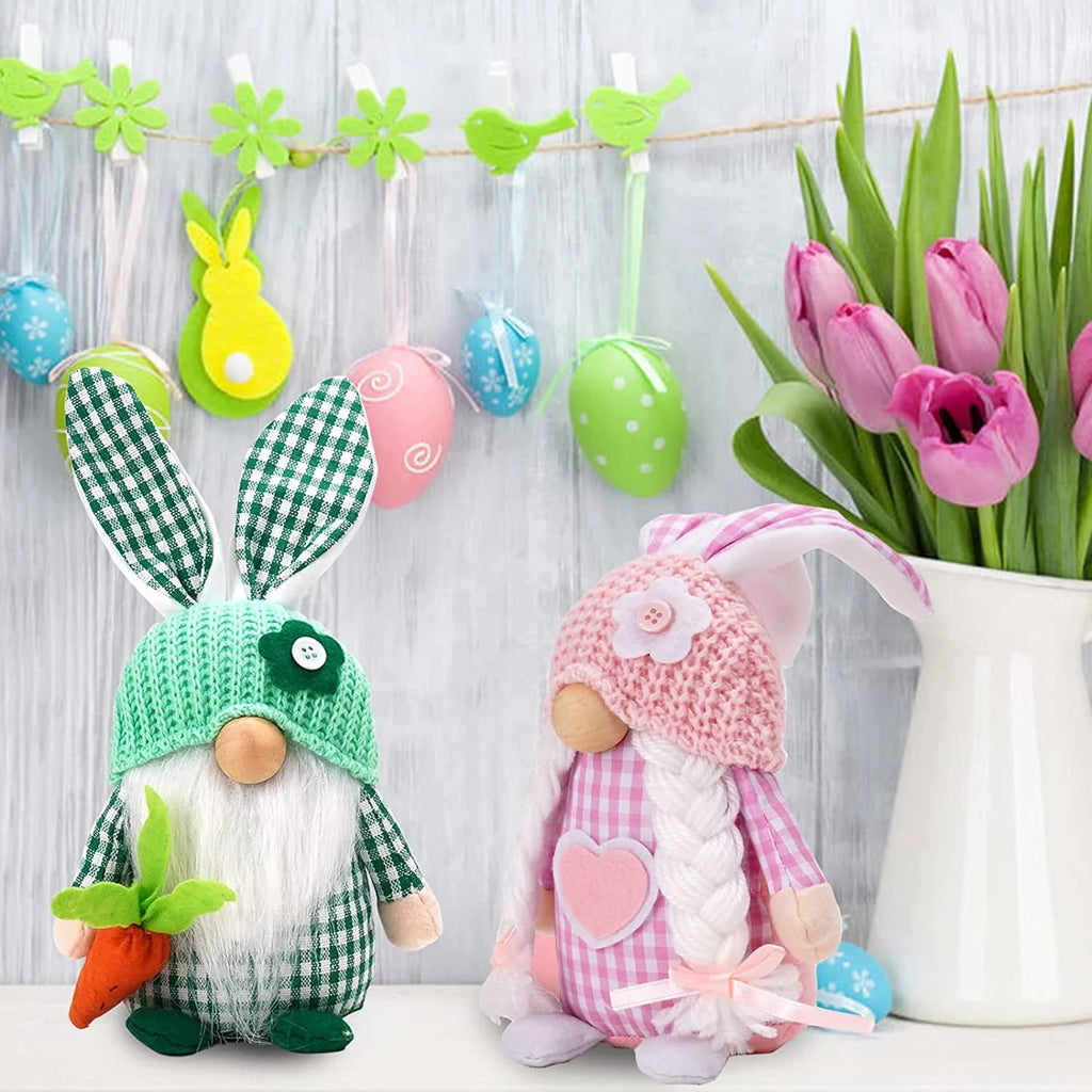 2 Pack Plush Gnome Decorations G51549