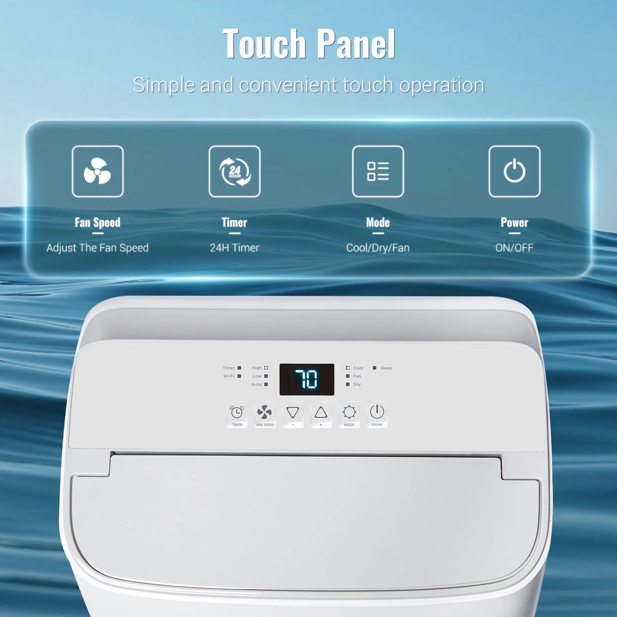Portable Air Conditioner 8150 BTU White T237