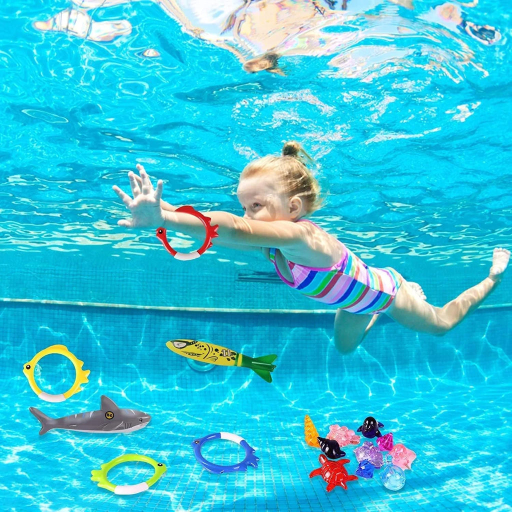 31 Pcs Pool Diving Toys with Storage Bag D430