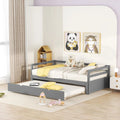 Grey Wood Daybed with Pull Trundle V661874
