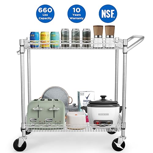 Heavy Duty Rolling Utility Cart with Wheels S528