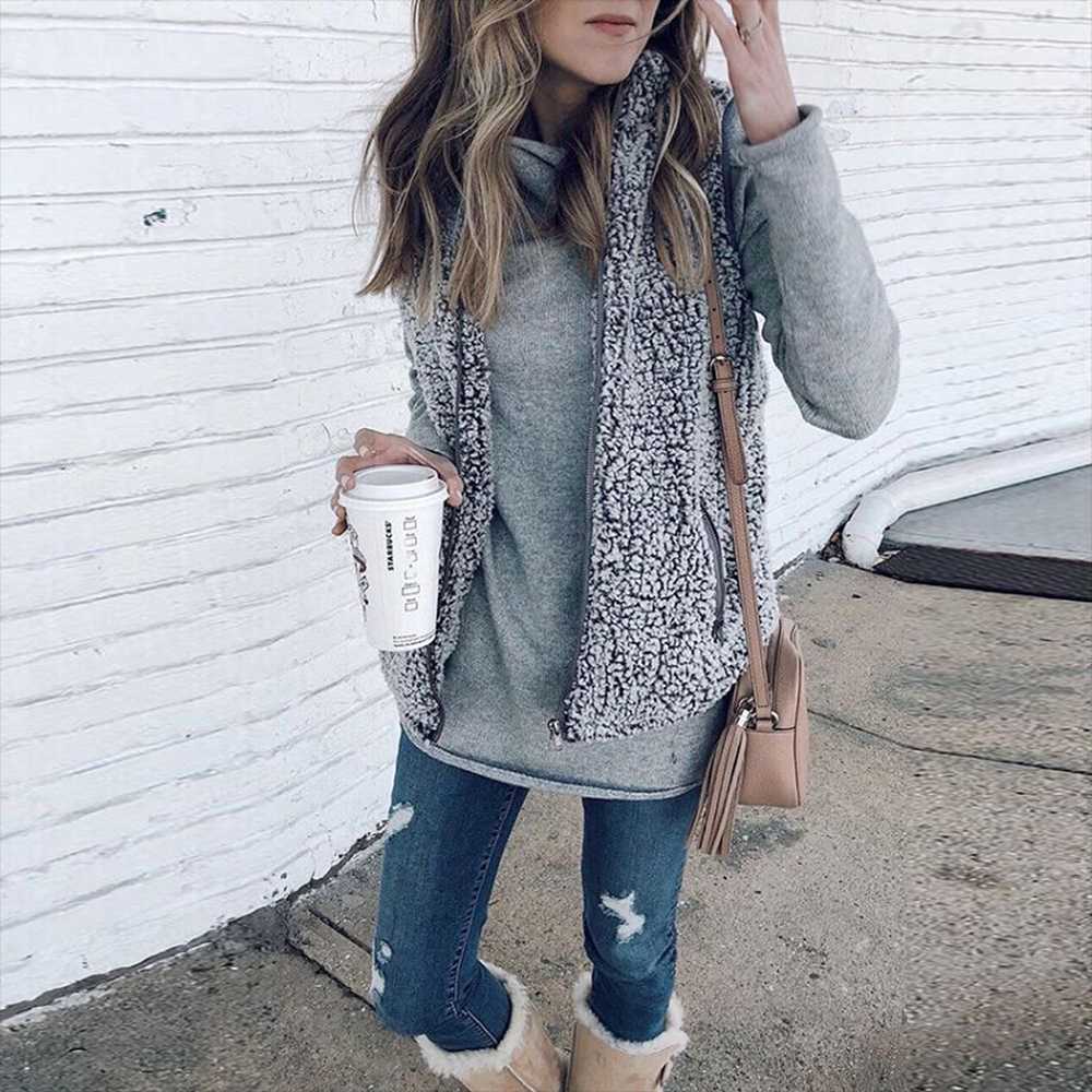 Faux Fur Sherpa Fleece Vest N1621