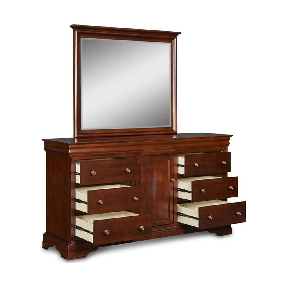 Solid Wood Engineered Wood Dresser in Cherry L7028