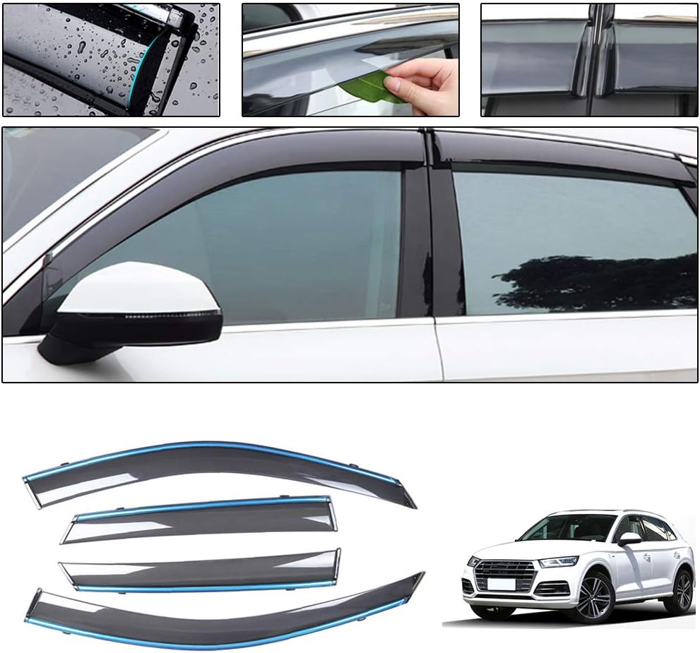 Smoke Tape-On Side Window Deflectors D418