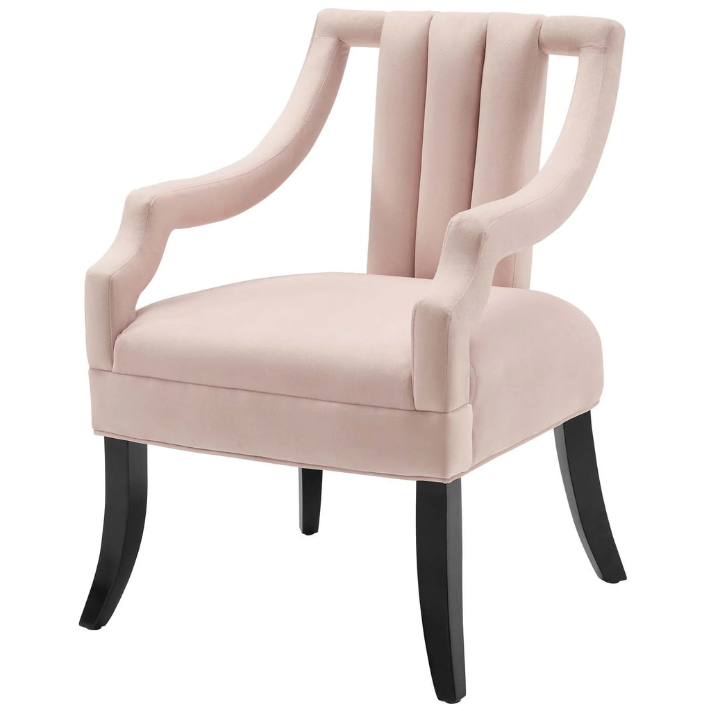 Pink Velvet Accent Side Chair O73903