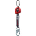 Self Retracting Lifeline Web, Steel Snap Hook and Carabiner, Black/Red J83045