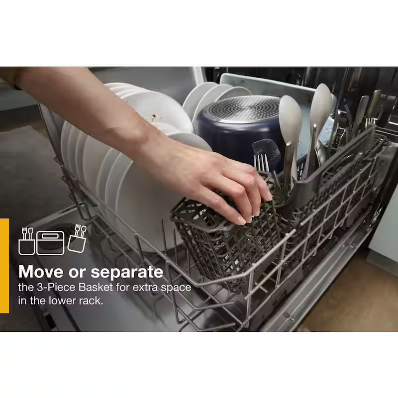 Black Built-In Tall Tub Dishwasher with Third Level Rack E817670