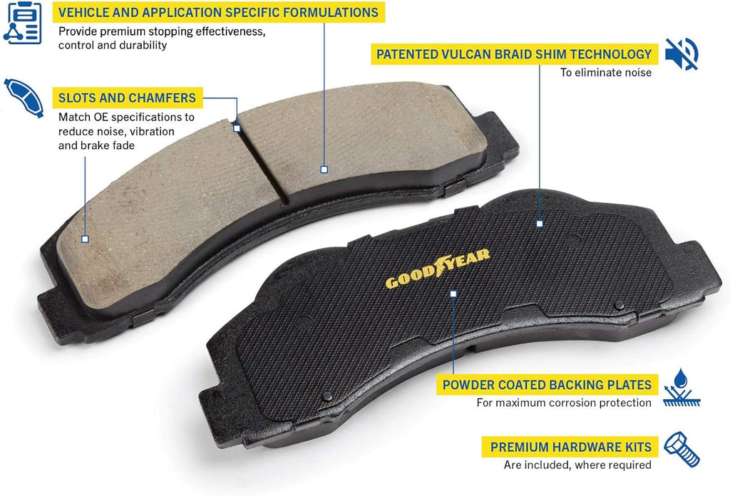 Front Disc Brake Pads Set for Ford F53 Models 1999 to 2007 J15894