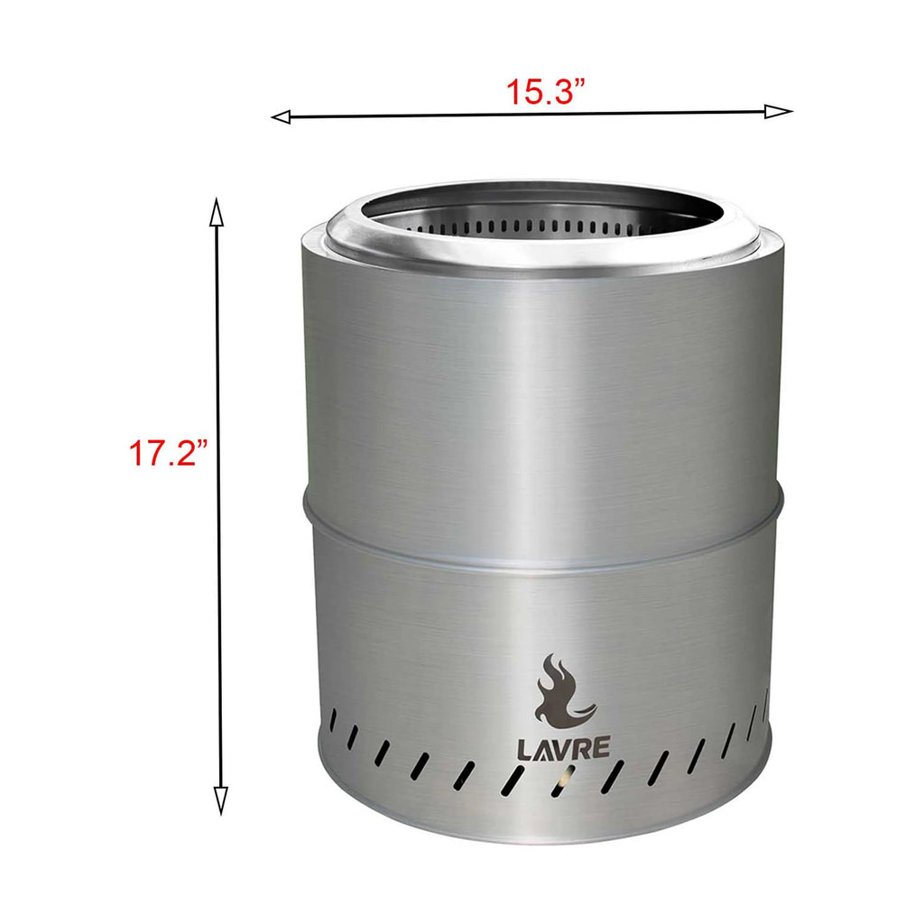 Stainless Steel Smokeless Wood Burning Fire Pit with Grill J5750