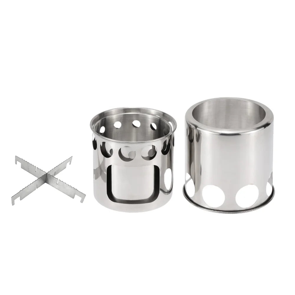 Wood Burning Stove and Cooking Pot Set Q8142
