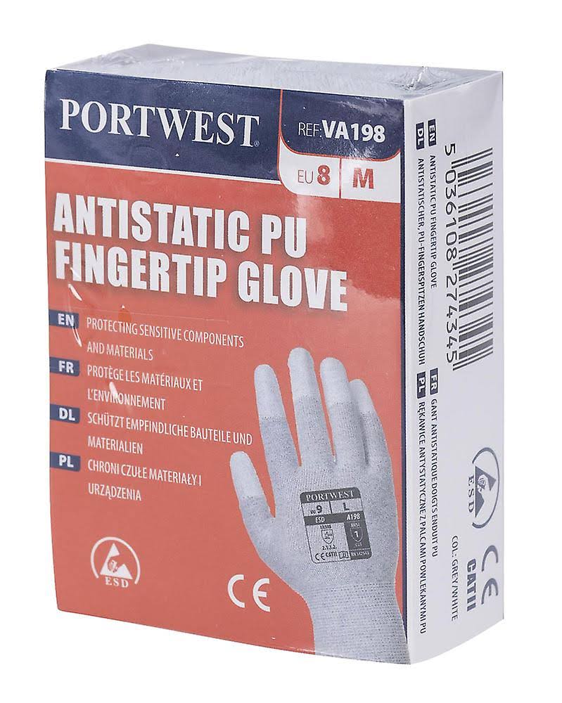 Antistatic PU Fingertip Glove Grey Y68250