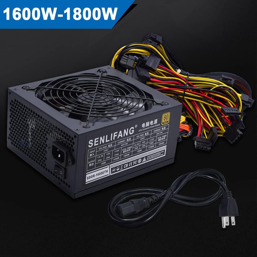 1800W PSU Mining Power Supply with 1.5m US Plug Adapter Cable G440