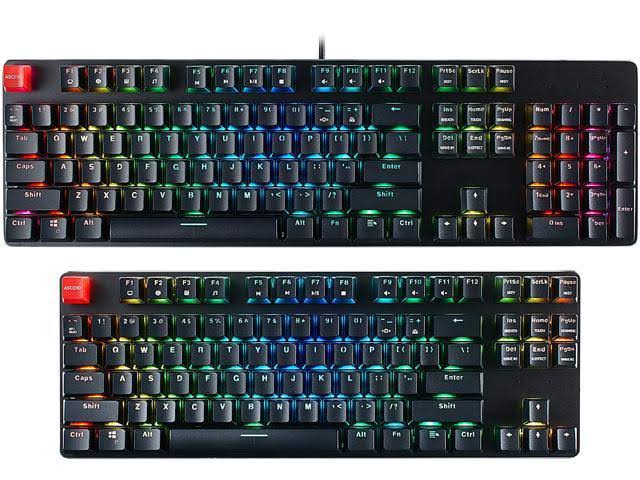 Black Gateron Brown QWERTY Backlit USB Keyboard P9037