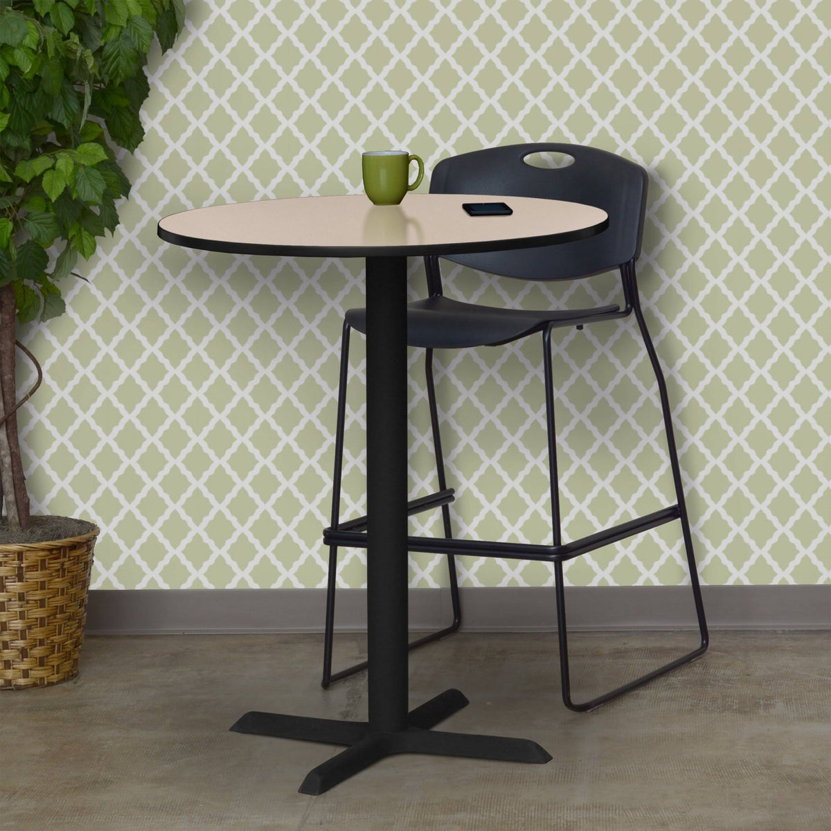 Grey Round Cafe Table I312