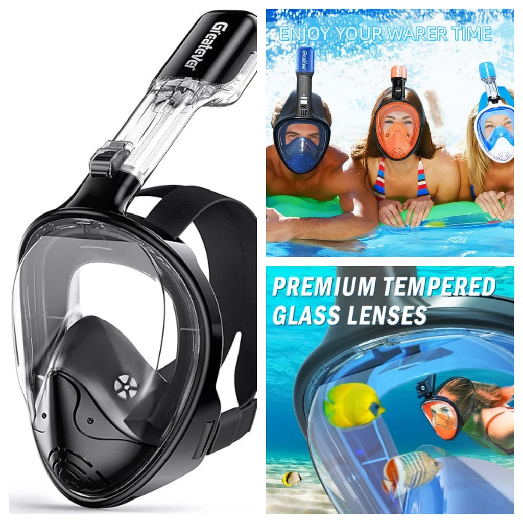 Full Face Snorkel Mask with Detachable Camera Mount Z8418