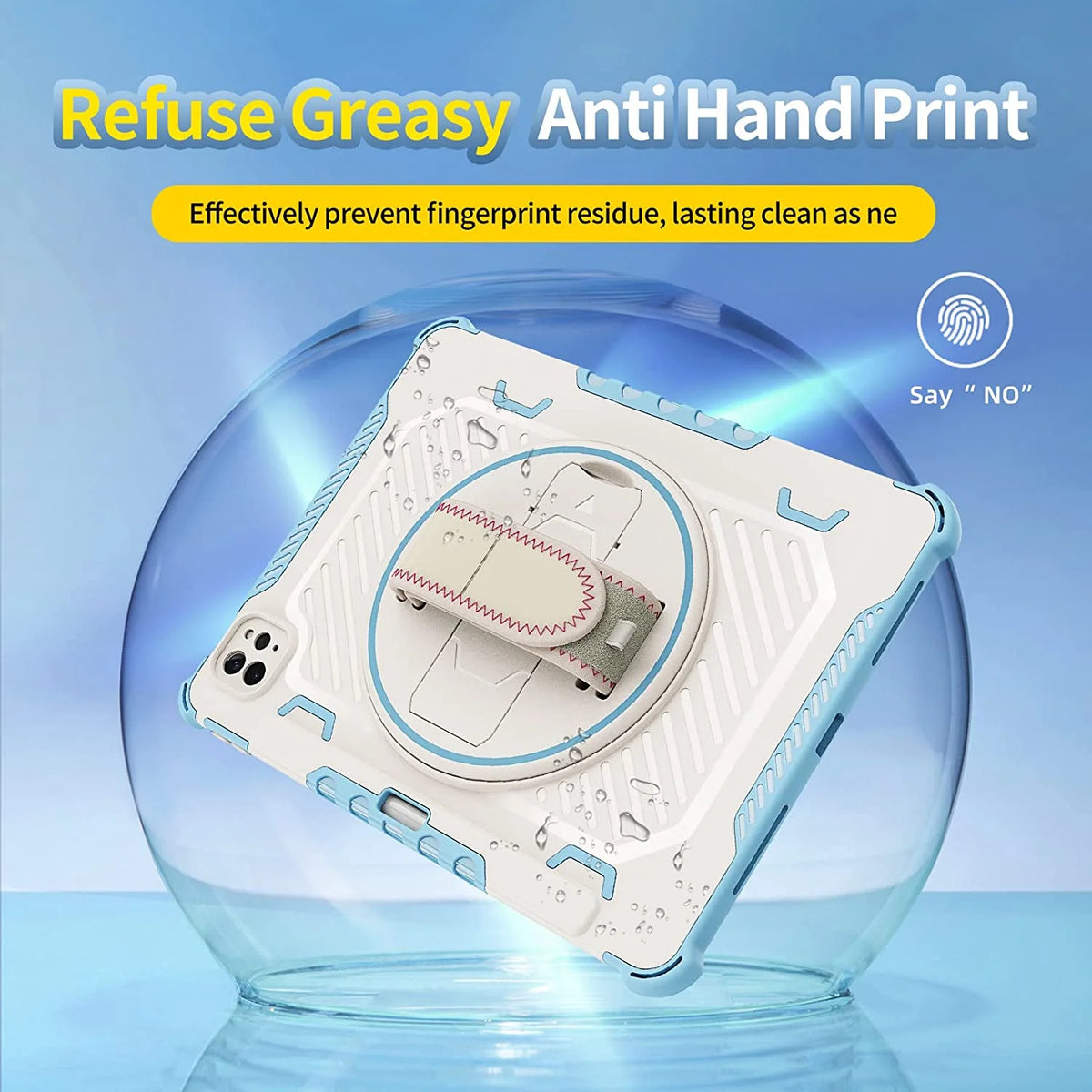 Heavy Duty Protective Case for iPad Air 10.9" and iPad Pro 11 inch with 360° Rotating Hand Strap & Stand J7927