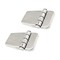 Pair of 316 Stainless Steel Short Sided Strap Hinges with Cover Caps A472383