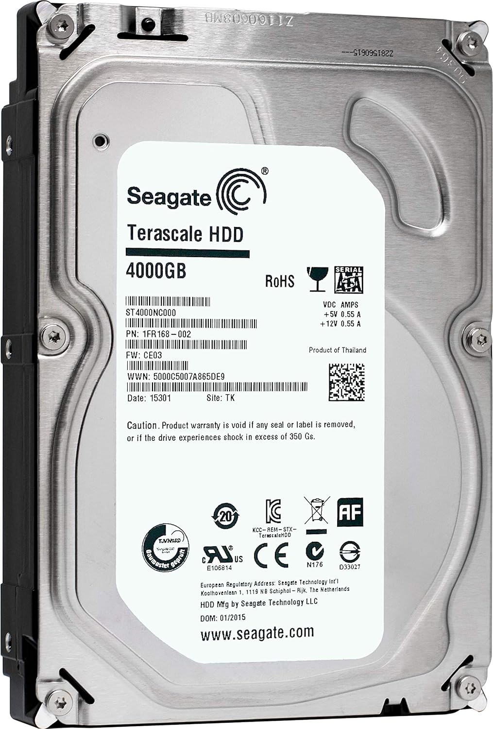 4TB 5900 RPM 64MB Cache SATA 6.0Gb/s 3.5 HDD Pack of 2 F16329