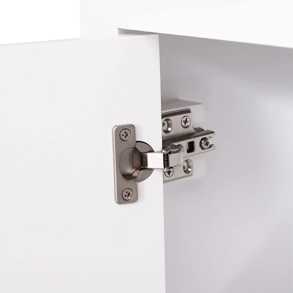 White 3-Tier Double Door Storage Cabinet K8225