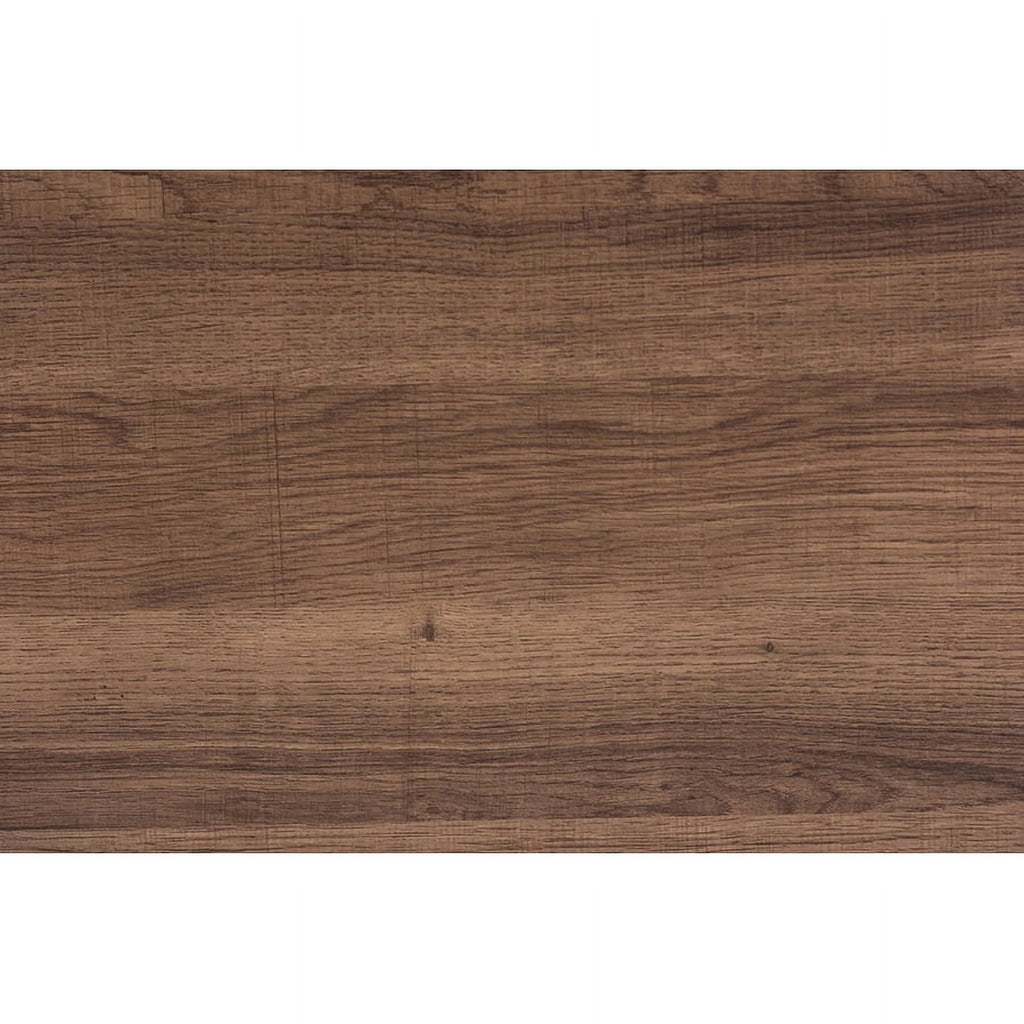 Walnut Brown Wood and Black Metal Console Table K335