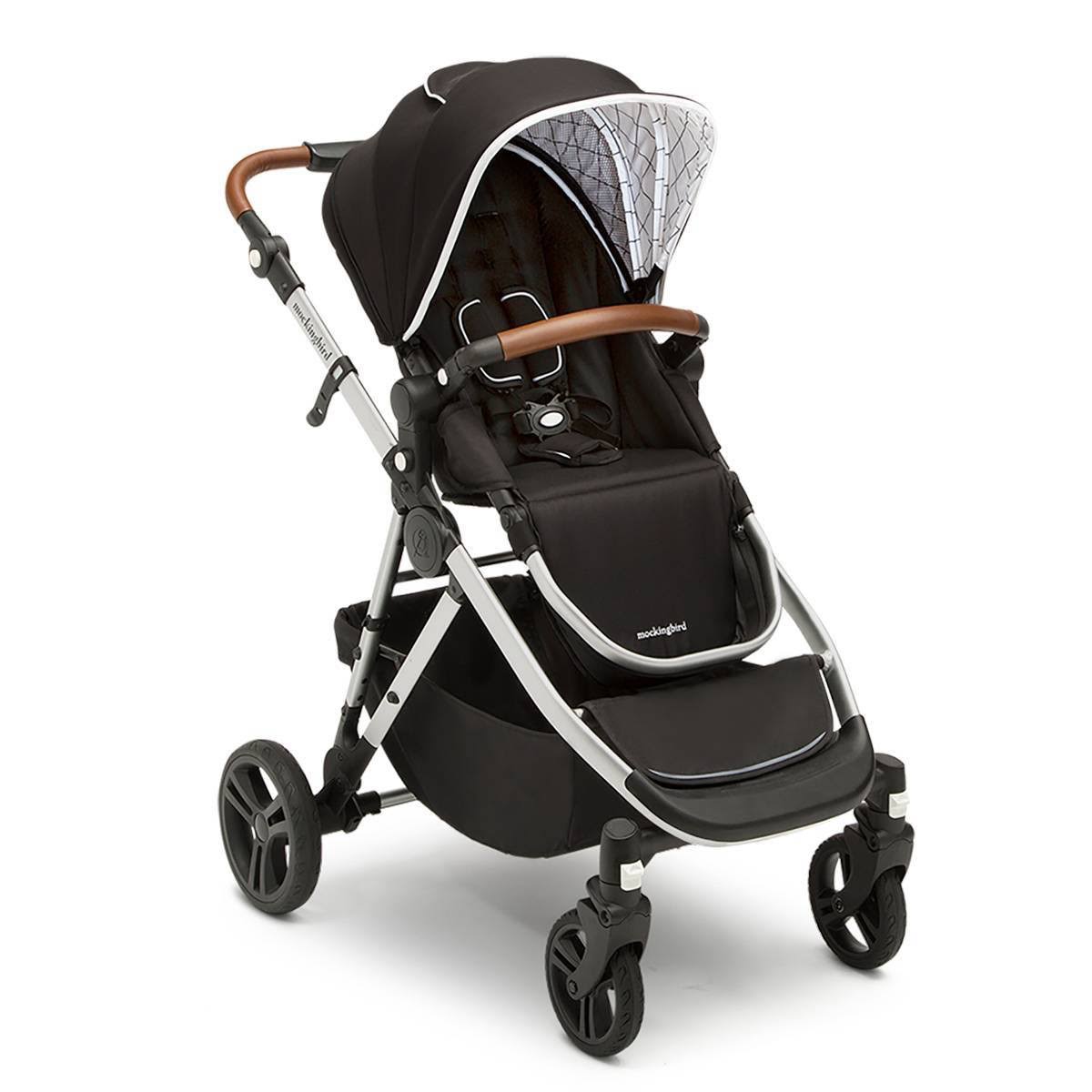 Black Single to Double Stroller J9269