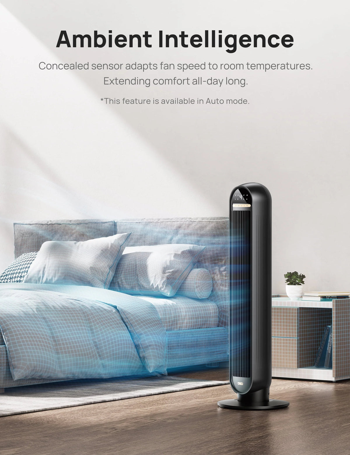 36 Standing Floor Fan with Remote, 90° Oscillating, 4 Speeds, 4 Modes Y41672