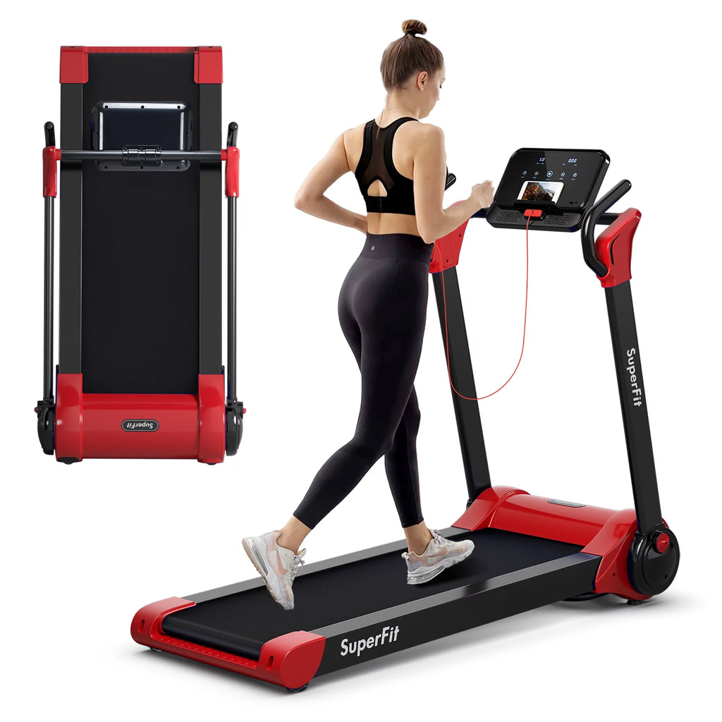 Folding 2.25HP Electric Treadmill Black J4600