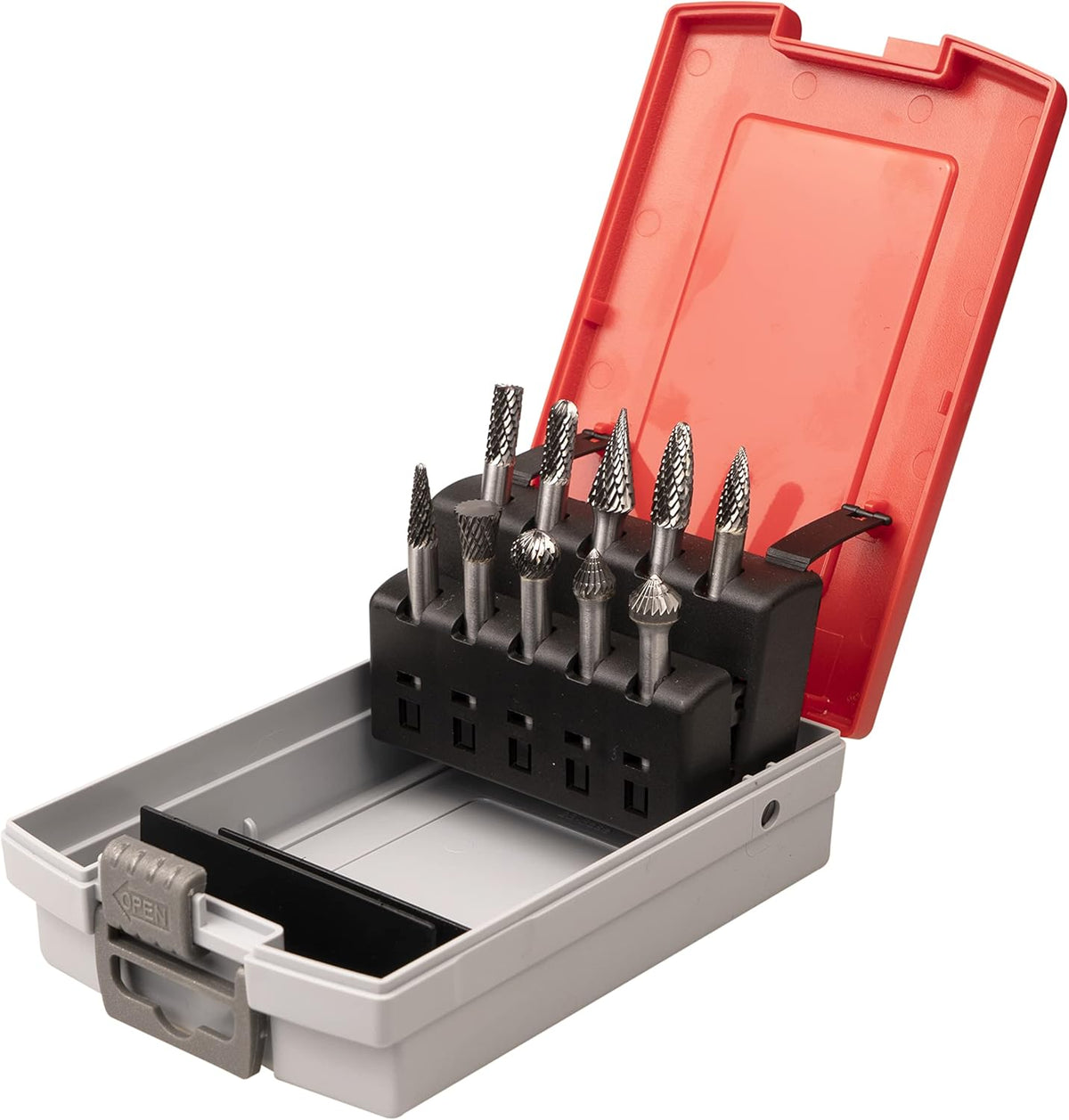 Carbide Cutting Rotary Burrs Set 10PCS, 1/4 Shank Double Cut Die Grinder Bit Tungsten Steel Solid Tool X943645