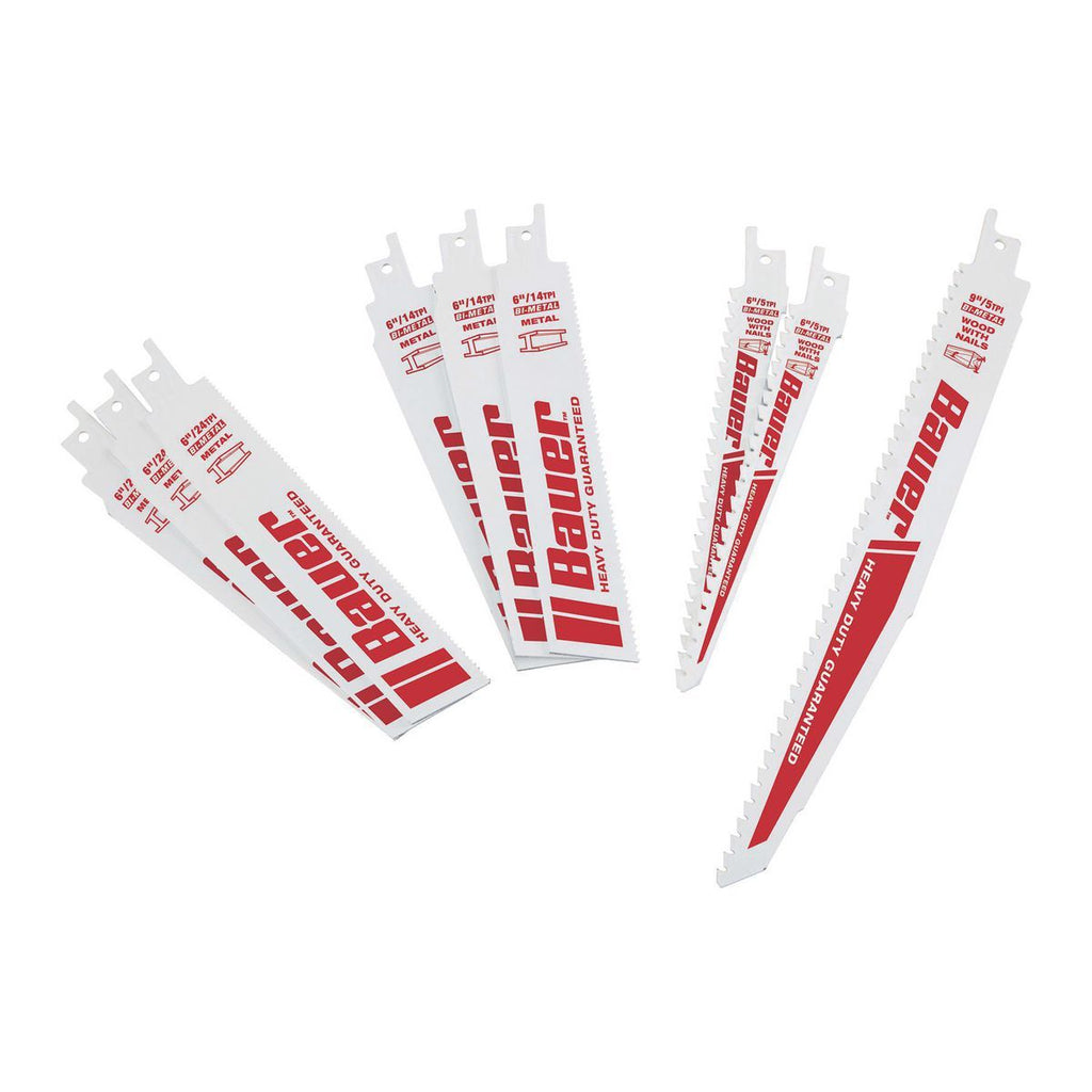 9-Piece Bi-Metal Reciprocating Saw Blade Set C52680