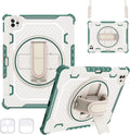Heavy Duty Protective Case for iPad Air 10.9" and iPad Pro 11 inch with 360° Rotating Hand Strap & Stand J7927