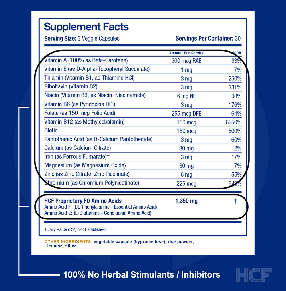 Amino Acids Vitamins & Minerals Supplement 3-Pack F8274