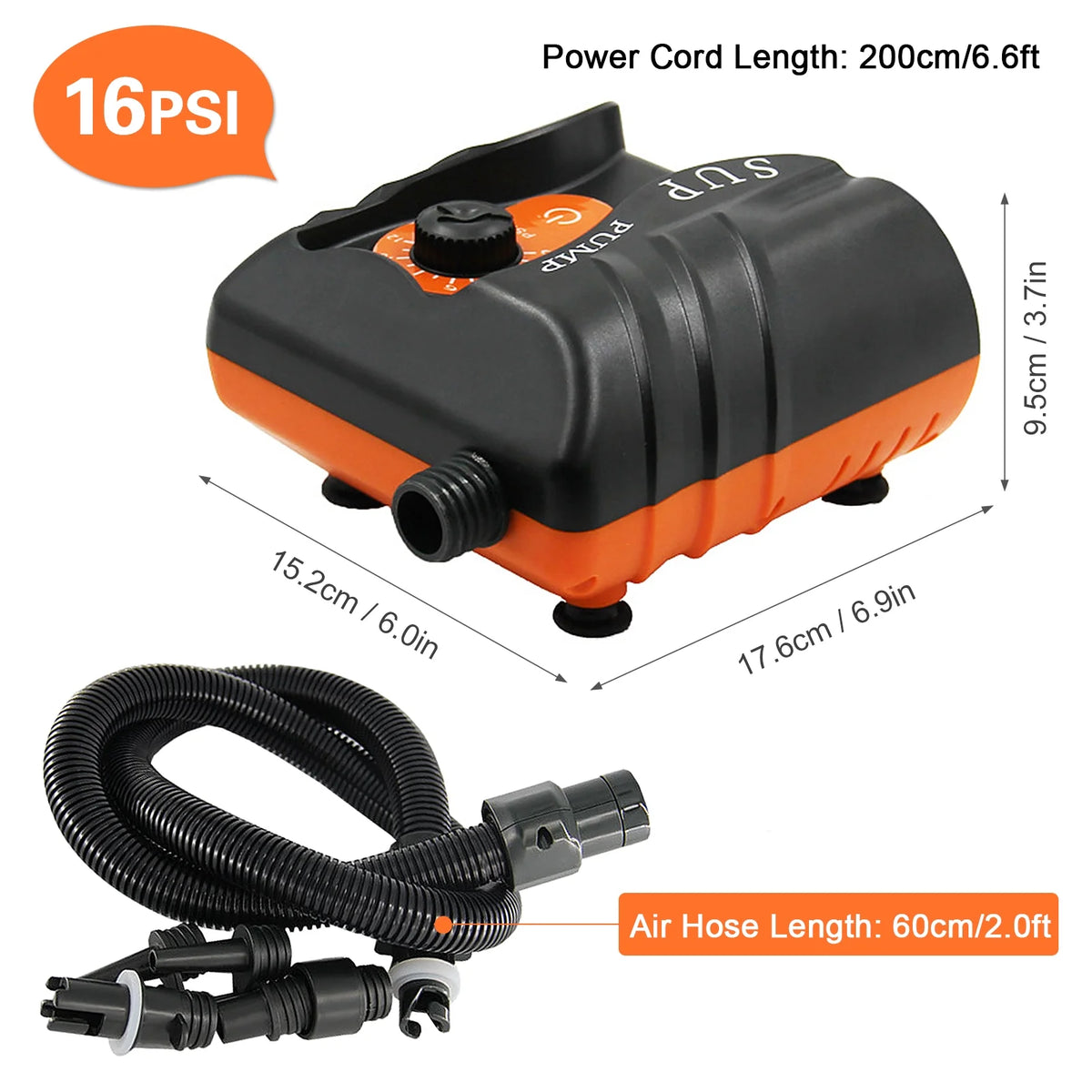 Inflation Pump with 6 Nozzles, 16PSI X80741