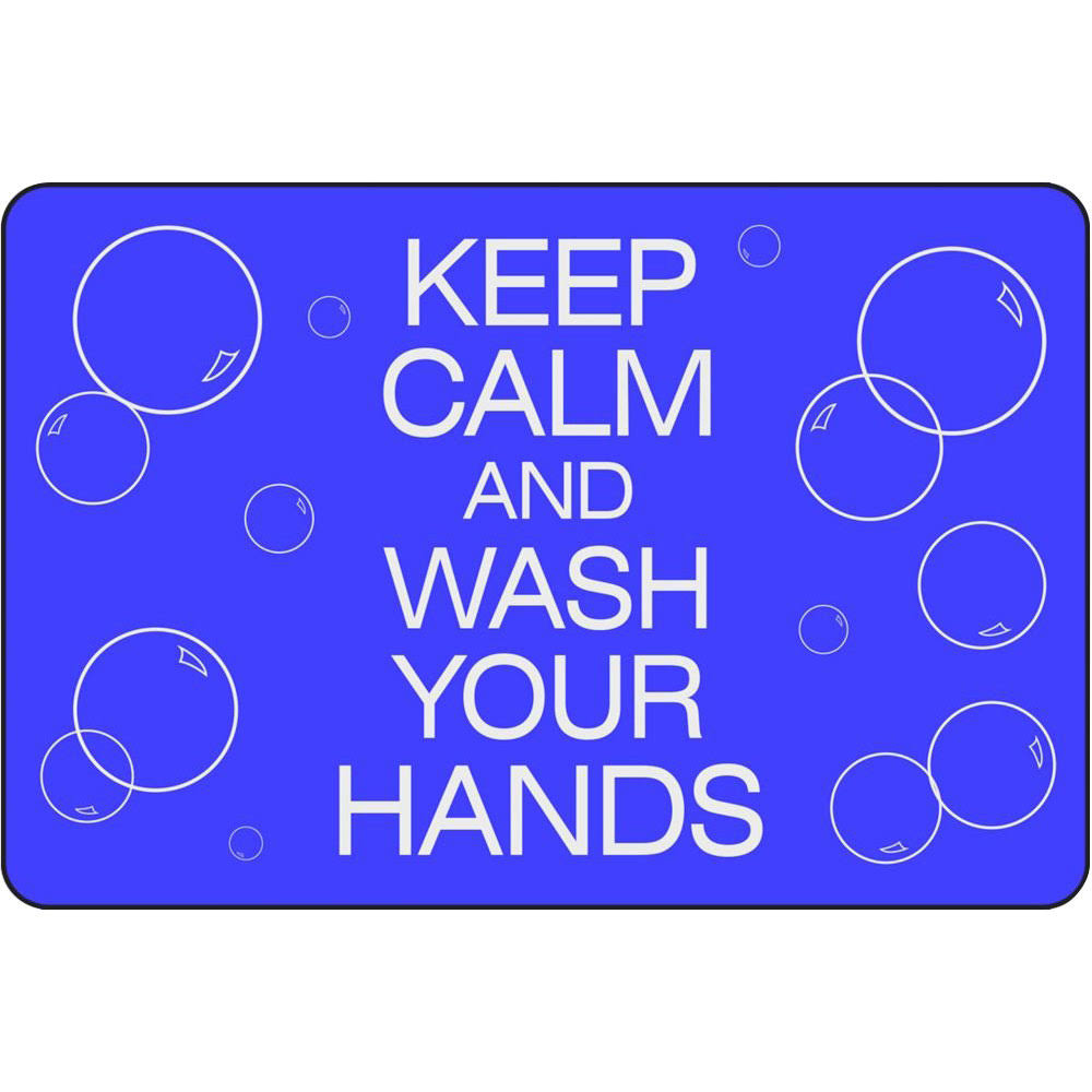 Blue 3/8x22 Thick Safety Message Mat X77042