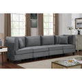 Gray Fabric Upholstered Large Sofa U1278