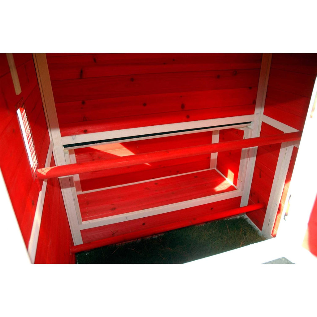 Red Barn Chicken Coop with Roof Top Planter T46889