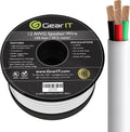 12AWG 4 Conductors CL2 Rated OFC Oxygen-Free Copper Speaker Wire Cable, White, 250 Feet O8617